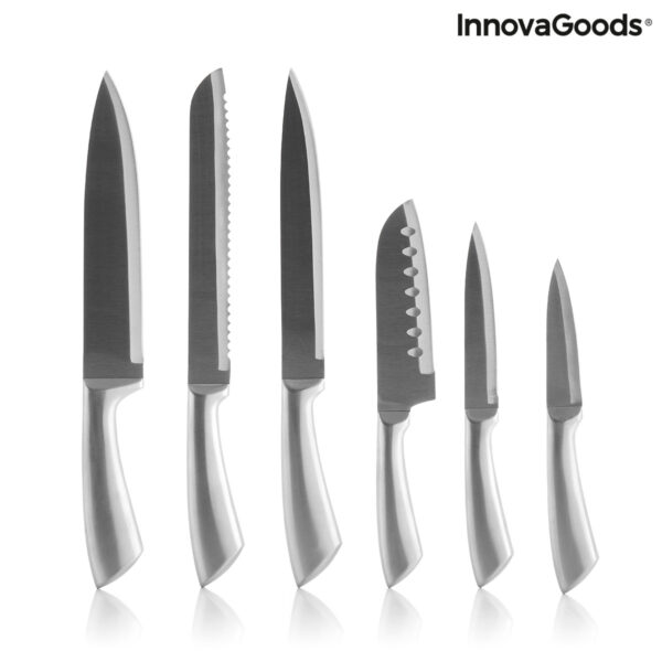Комплект Ножове с Поставка от Дърво Spartan InnovaGoods 7 Части