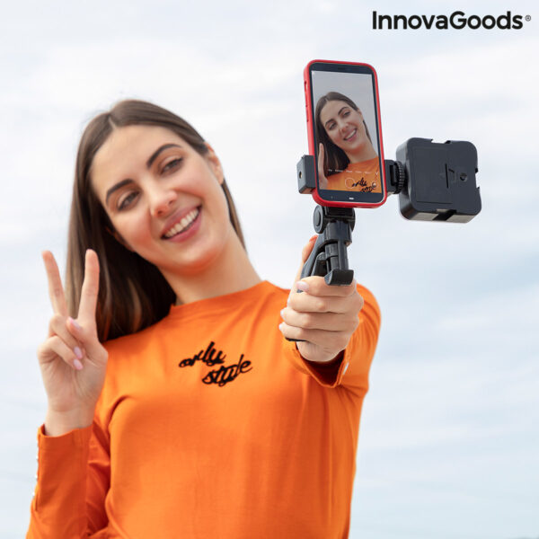 Комплект Vlogging със Светлина, Микрофон и Дистанционно Управление Plodni InnovaGoods 6 Части