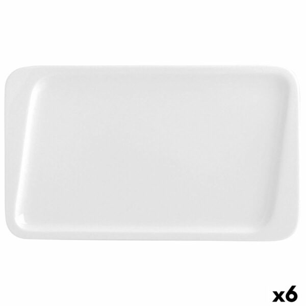 Lame plaat Quid Chef Керамика Бял (30 x 18 cm) (Pack 6x)
