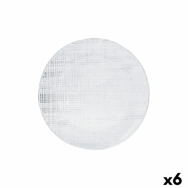 Плитка чиния Bidasoa Ikonic Прозрачен Cтъкло (ø 21,5 cm) (Pack 6x)