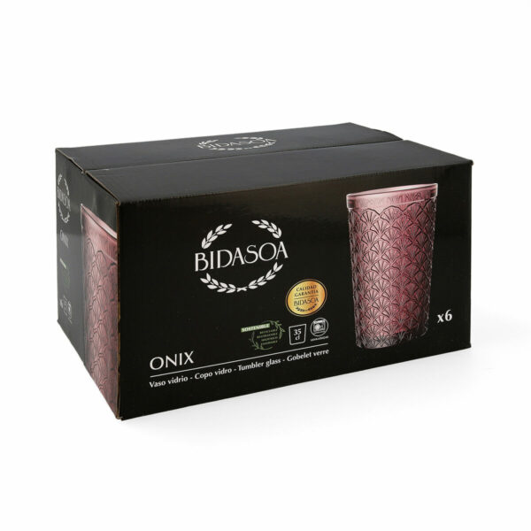 Чаша Bidasoa Onix Розов Cтъкло (35 cl) (Pack 6x)