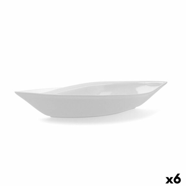 Поднос за сервиране Quid Gastro Керамика Бял (31 x 14,5 x 5,5 cm) (Pack 6x)