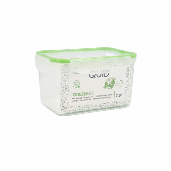 Кутия за обяд Quid Greenery 2,8 L Прозрачен Пластмаса (Pack 4x)