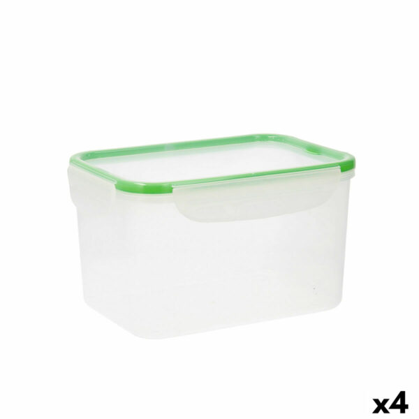 Кутия за обяд Quid Greenery 2,8 L Прозрачен Пластмаса (Pack 4x)