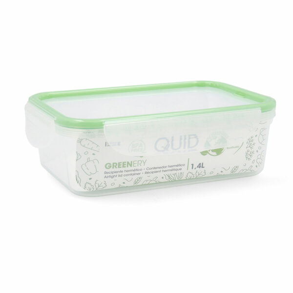 Кутия за обяд Quid Greenery 1,4 L Прозрачен Пластмаса (Pack 4x)