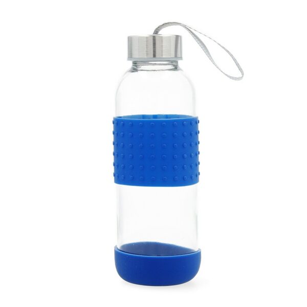 Бутилка за вода Quid Кристал Син Cтъкло (0,4 L)