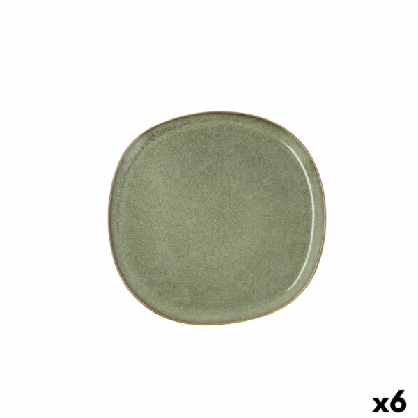 Lame plaat Bidasoa Ikonic Керамика Зелен (20,2 x 19,7 cm) (Pack 6x)