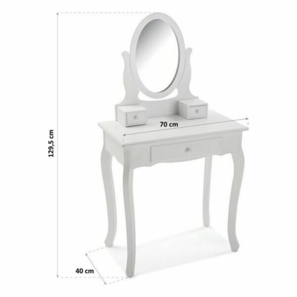 Тоалетка Versa Огледало Дървен MDF (40 x 129,5 x 70 cm)
