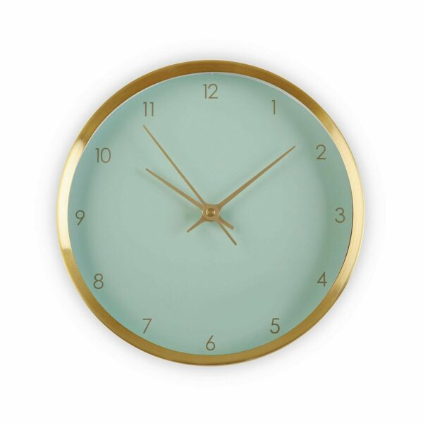 Стенен часовник Versa Зелен Алуминий (26 x 26 x 5 cm)