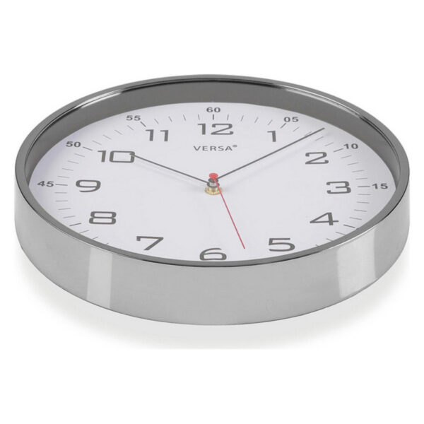 Стенен часовник Пластмаса (4,5 x 30,5 x 30,5 cm) Сребро
