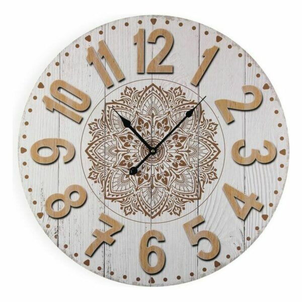 Стенен часовник Versa Дървен (3 x 58 x 58 cm)