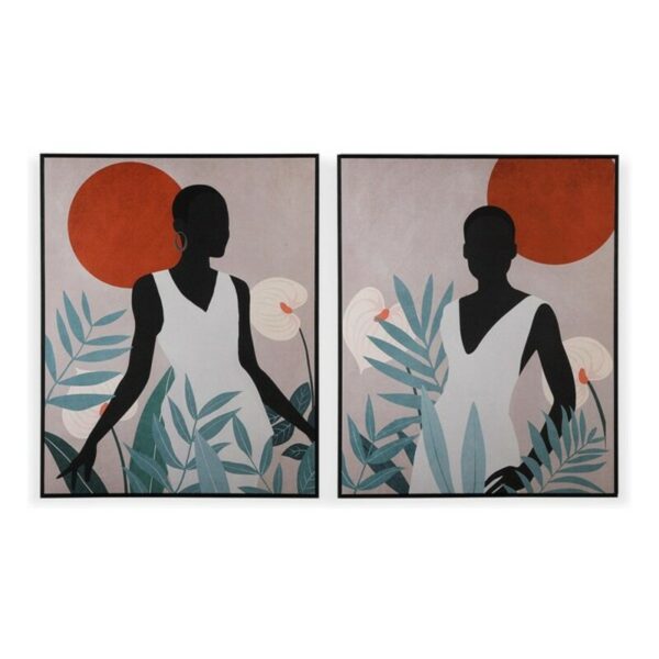 Картина Versa Дама С рамка полистирен Дървен MDF (3,5 x 100 x 80 cm)