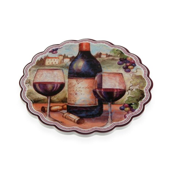 Подложка за маса Versa Кръгъл Вино Керамика Kорк (20 x 20 cm)