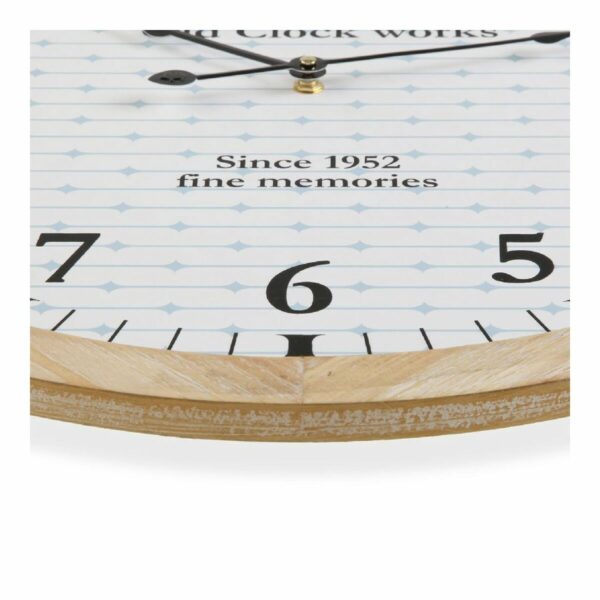 Стенен часовник Versa Vintage Метал Въже Дървен MDF (53 x 5 x 53 cm)