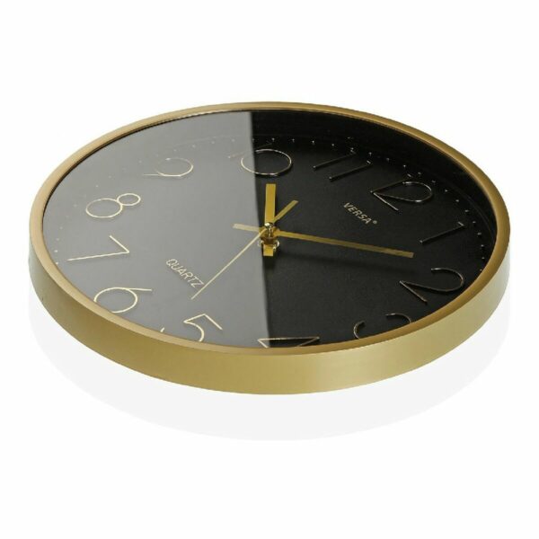 Стенен часовник Златен Пластмаса (4 x 30 x 30 cm)