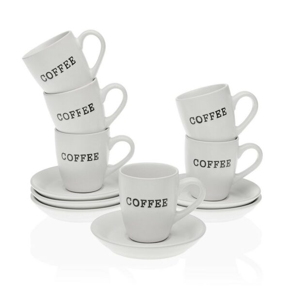 Комплект чаши за кафе части Versa Coffee Керамика (3,6 x 6,6 x 5,5 cm) (12 Части)