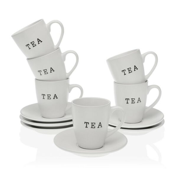 Комплект чаши за кафе части Versa Tea Керамика (4,9 x 7,5 x 8,5 cm) (12 Части)