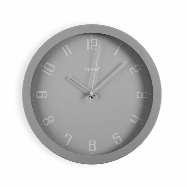 Стенен часовник Сив полипропилен (4,3 x 30 x 30 cm)