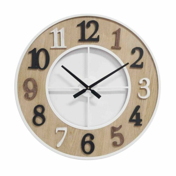 Стенен часовник Versa Метал Дървен Дървен MDF/Кристал (4,5 x 60 x 60 cm)