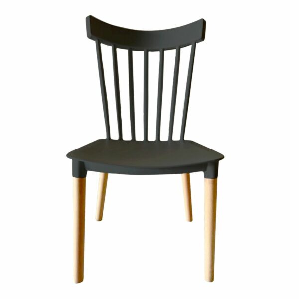 Трапезен стол Versa Черен Дървен полипропилен (52,5 x 80 x 43 cm)