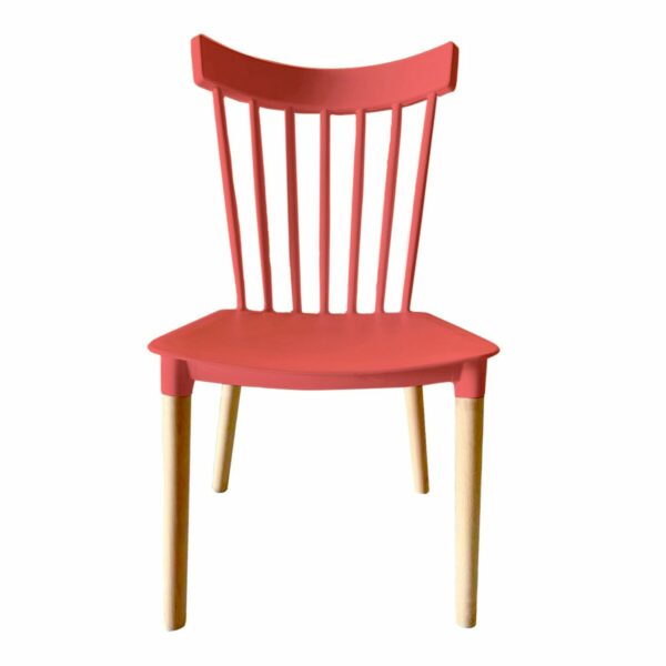 Трапезен стол Versa Червен Дървен полипропилен (52,5 x 80 x 43 cm)