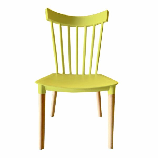 Трапезен стол Versa Жълт Дървен полипропилен (52,5 x 80 x 43 cm)