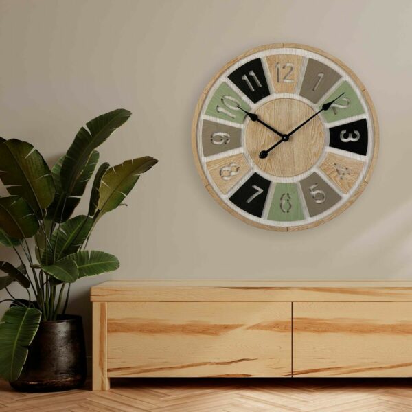 Стенен часовник Versa Дървен MDF Дървен MDF/Кристал (4,5 x 60 x 60 cm)