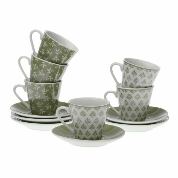 Комплект чаши за кафе части Versa Muriel Порцелан (6 Части) (5,8 x 6 x 5,8 cm)