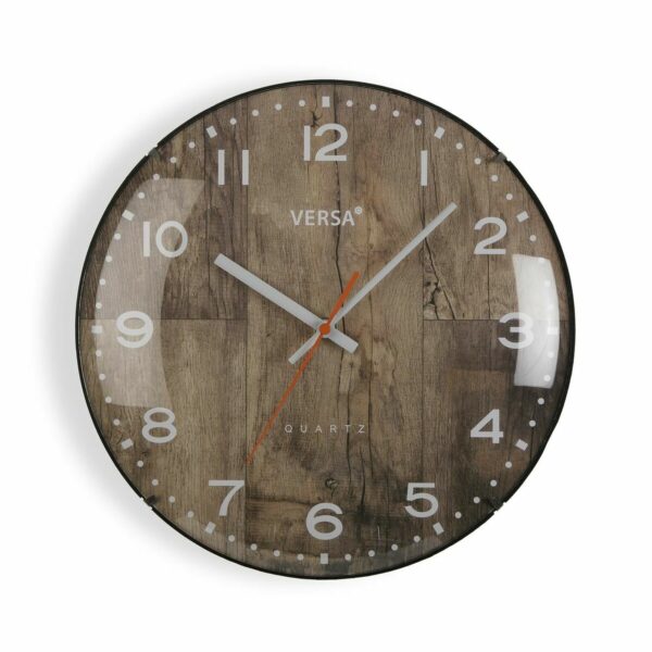 Стенен часовник Versa Кафяв Пластмаса (4,5 x 31 x 31 cm)