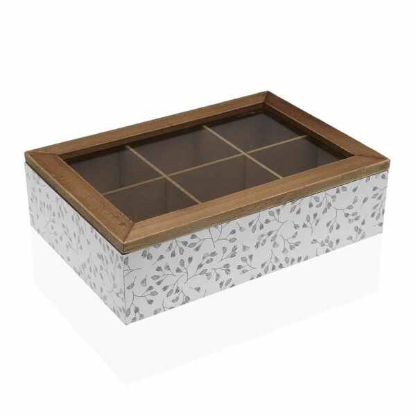 Кутия за Чай Versa Дървен (17 x 7 x 24 cm)