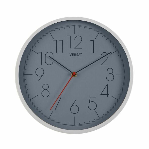 Стенен часовник Versa Сив Пластмаса (4,3 x 30,5 x 30,5 cm)