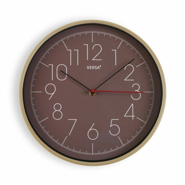 Стенен часовник Versa Кафяв Пластмаса (4,3 x 30,5 x 30,5 cm)