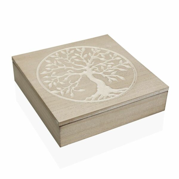 Декоративна кутия Versa Дърво Дървен (24 x 6 x 24 cm)