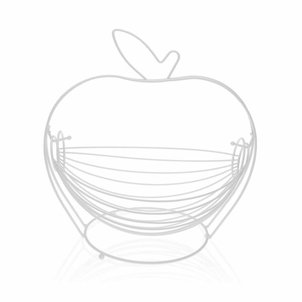 Купа за Плодове Versa Бял Ябълка Стомана (24,5 x 29,5 x 30 cm)