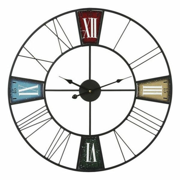 Стенен часовник Кръгъл Многоцветен (60 x 60 x 4 cm)