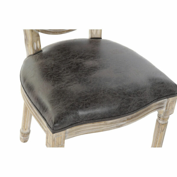 Трапезен стол DKD Home Decor Естествен Кафяв каучук Полиуретан (48 x 46 x 96 cm)