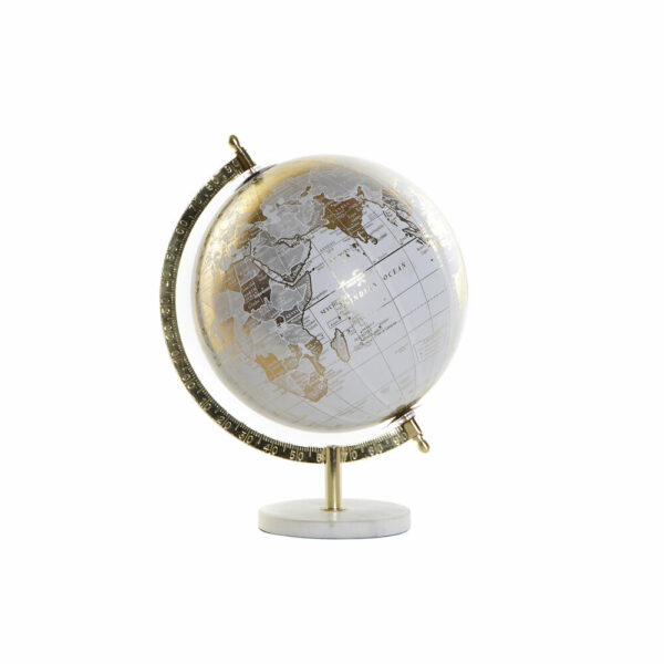 Глобус DKD Home Decor Златен PVC Метал Мрамор (22 x 20 x 30 cm)