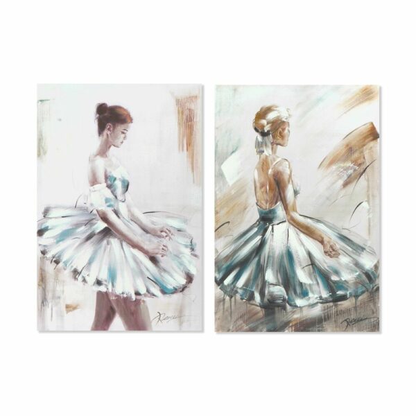 Картина DKD Home Decor Балерина (60 x 2,5 x 90 cm) (2 броя)
