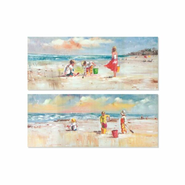 Картина DKD Home Decor Плаж (100 x 2,5 x 40 cm) (2 броя)