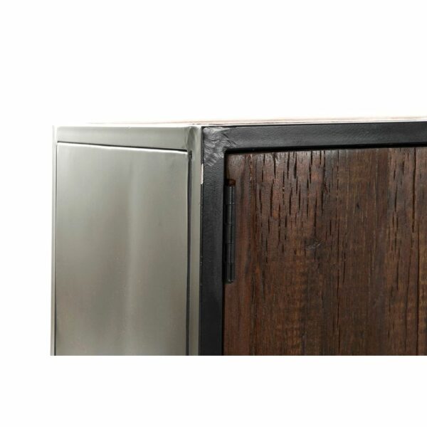 ТВ шкаф DKD Home Decor Черен Метал Дърво манго Тъмно сив (135 x 42 x 61 cm)