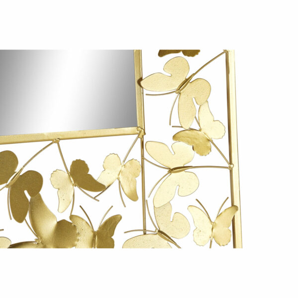 Стенно огледало DKD Home Decor Кристал Златен Метал Пеперуди (110 x 2 x 85 cm)
