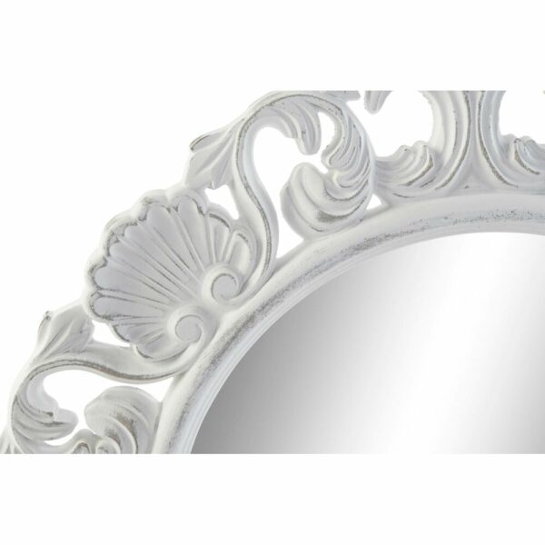 Стенно огледало DKD Home Decor Огледало MDF Бял (47 x 2 x 47 cm)