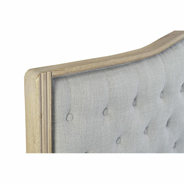 Табла за легло DKD Home Decor Сив лен каучук Естествен (180 x 10 x 120 cm)