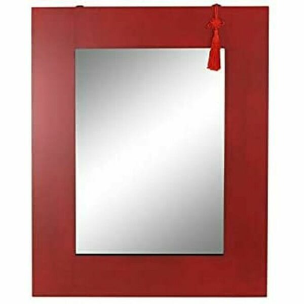 Стенно огледало DKD Home Decor Огледало Ела Червен Черен MDF (70 x 2 x 90 cm)