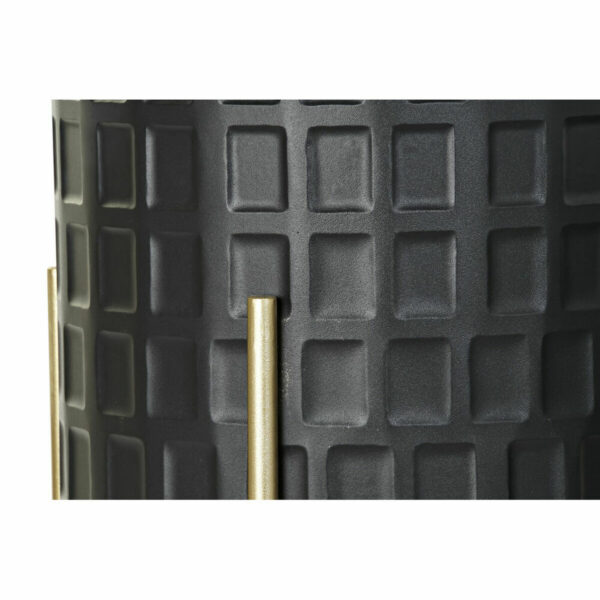 Комплект саксии DKD Home Decor Черен Златен Метал Glam (40 x 40 x 58,5 cm)