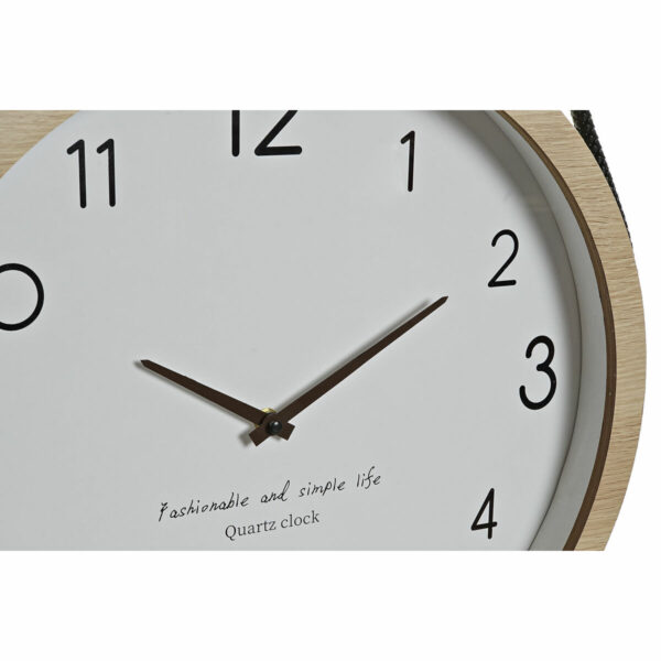 Стенен часовник DKD Home Decor Кристал Сив Въже MDF Бял Светло кафяв Скандинавски (2 броя) (45 x 6 x 45 cm)