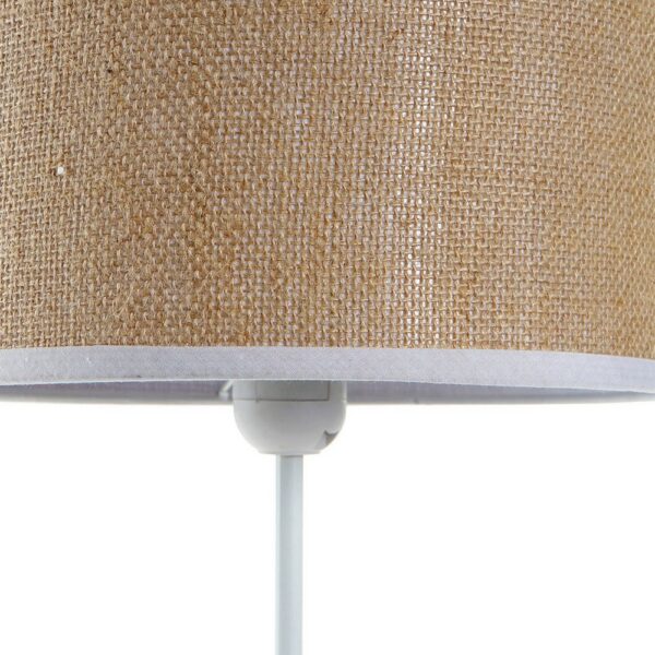 Настолна лампа DKD Home Decor Бежов Метал полиестер Бял Pатан 220 V 50 W (25 x 25 x 63 cm)