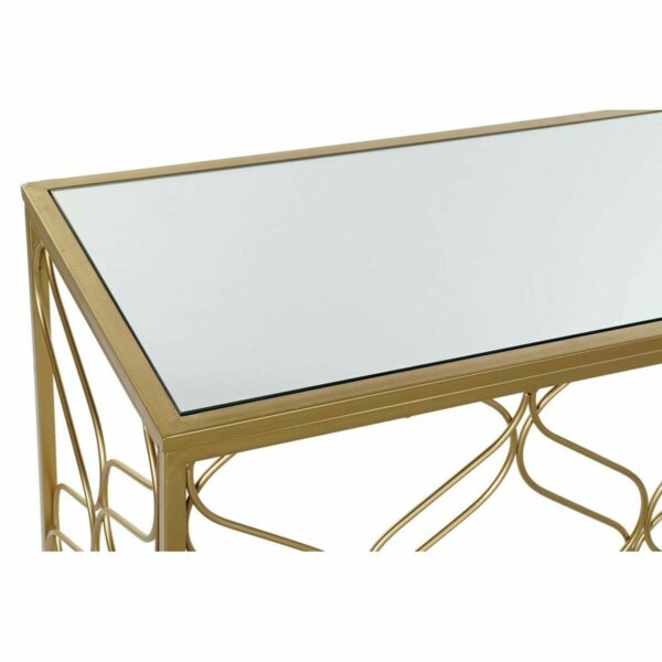 Конзолна маса DKD Home Decor Огледало Златен Метал (120 x 40 x 82 cm)
