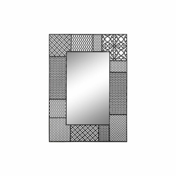 Стенно огледало DKD Home Decor Огледало Черен Метал (66 x 1,5 x 92 cm)