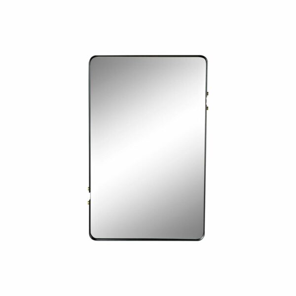 Стенно огледало DKD Home Decor Огледало Черен Златен Метал (52 x 4 x 82 cm)